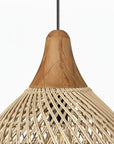 15.7 Inch Sepherina Modern Artisan-Crafted Rattan Pendant Light - IPLUS Lighting