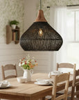15.7 Inch Sepherina Modern Artisan-Crafted Rattan Pendant Light - IPLUS Lighting