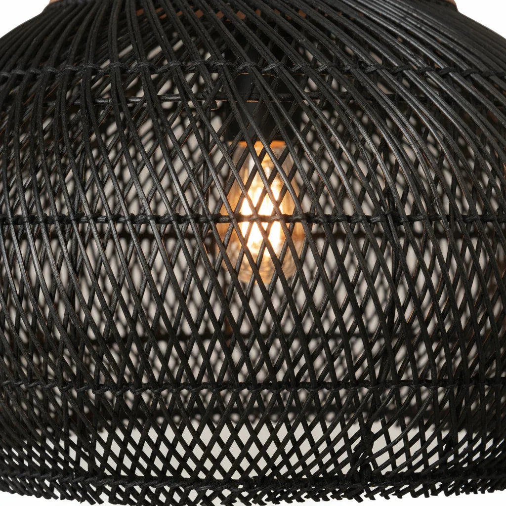 15.7 Inch Sepherina Modern Artisan-Crafted Rattan Pendant Light - IPLUS Lighting