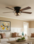 48" Ummuhan Industrial Ceiling Fan with Lighting - IPLUS Lighting