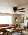 48" Ummuhan Industrial Ceiling Fan with Lighting - IPLUS Lighting