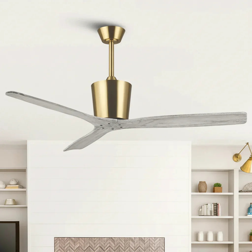 54 Inch Dylan Solid Wood Mount Ceiling Fan - IPLUS Lighting