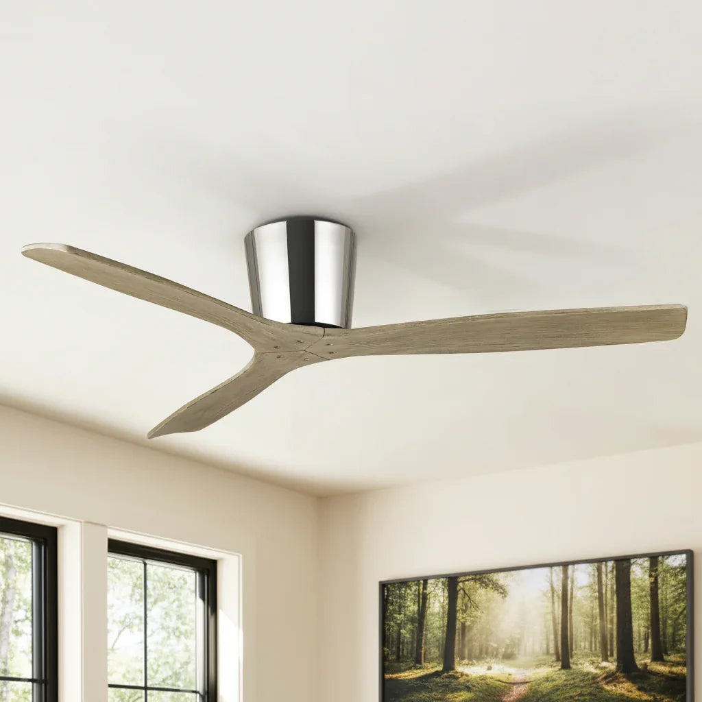 54 Inch Ward Solid Wood Blades Ceiling Fan - IPLUS Lighting