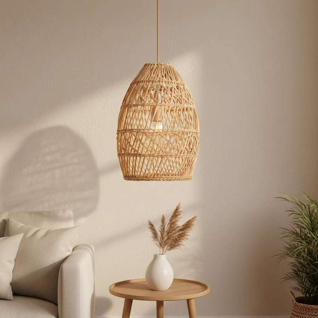 Callie Handwoven Rattan Pendant Light - IPLUS Lighting