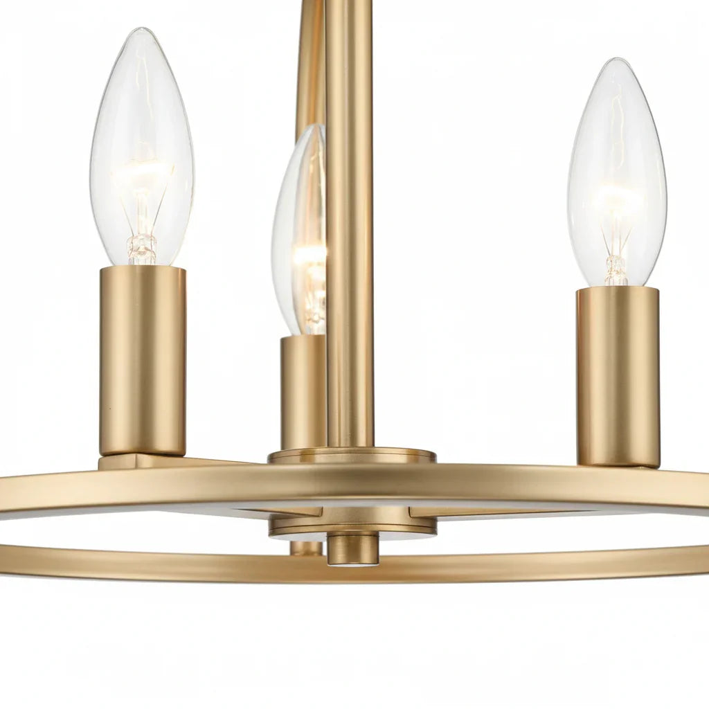 Abbott 3 Light Vibrant Gold Semi Flush Mount - IPLUS Lighting