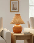 Boho Rattan Shade Wood Table Lamp - IPLUS Lighting