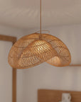 24 Inch Sepherina Modern Handcrafted Rattan Pendant Light - IPLUS Lighting