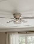 48" Thurber Satin Nickel Reversible Ceiling Fan - IPLUS Lighting