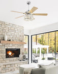 52" Dicken Crystal Ceiling Fan With Lighting - IPLUS Lighting