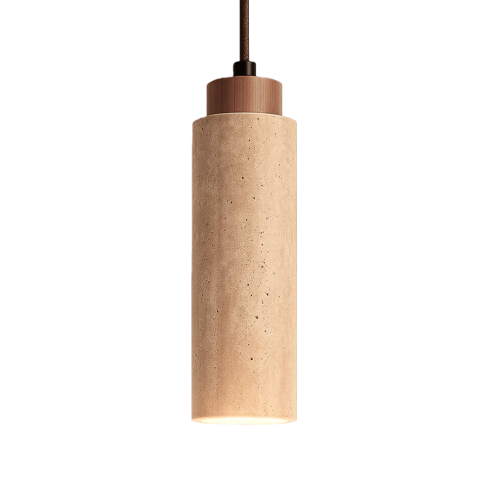 Aveno Modern Minimalist Travertine Pendant Light for Home and Dining
