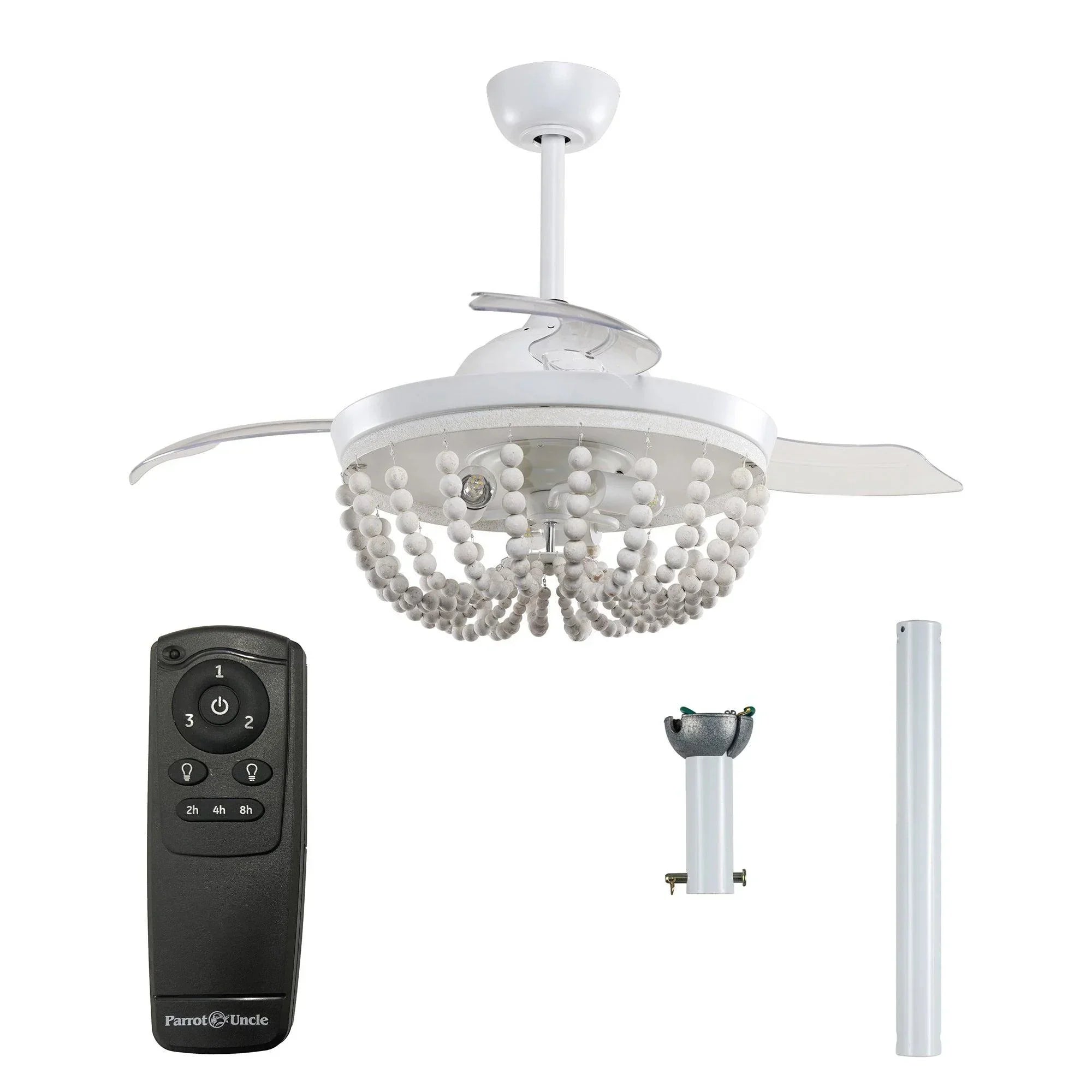 42" Huang Farmhouse Wooden Beads Ceiling Fan - IPLUS Lighting