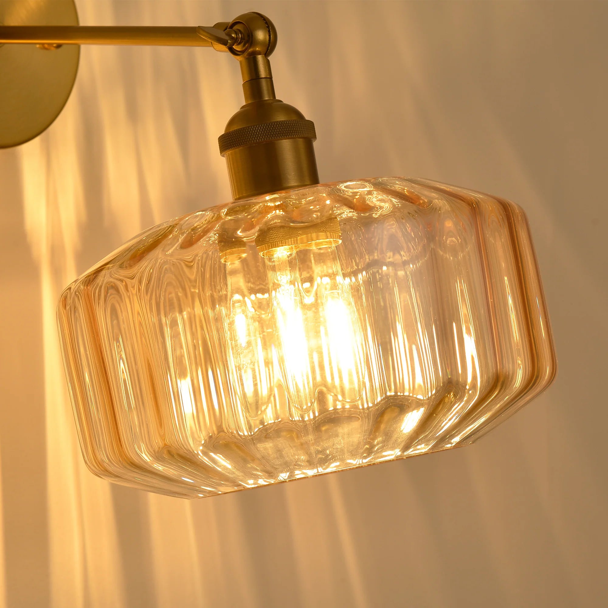 Gerald 1-Light Glass Wall Sconce Lighting