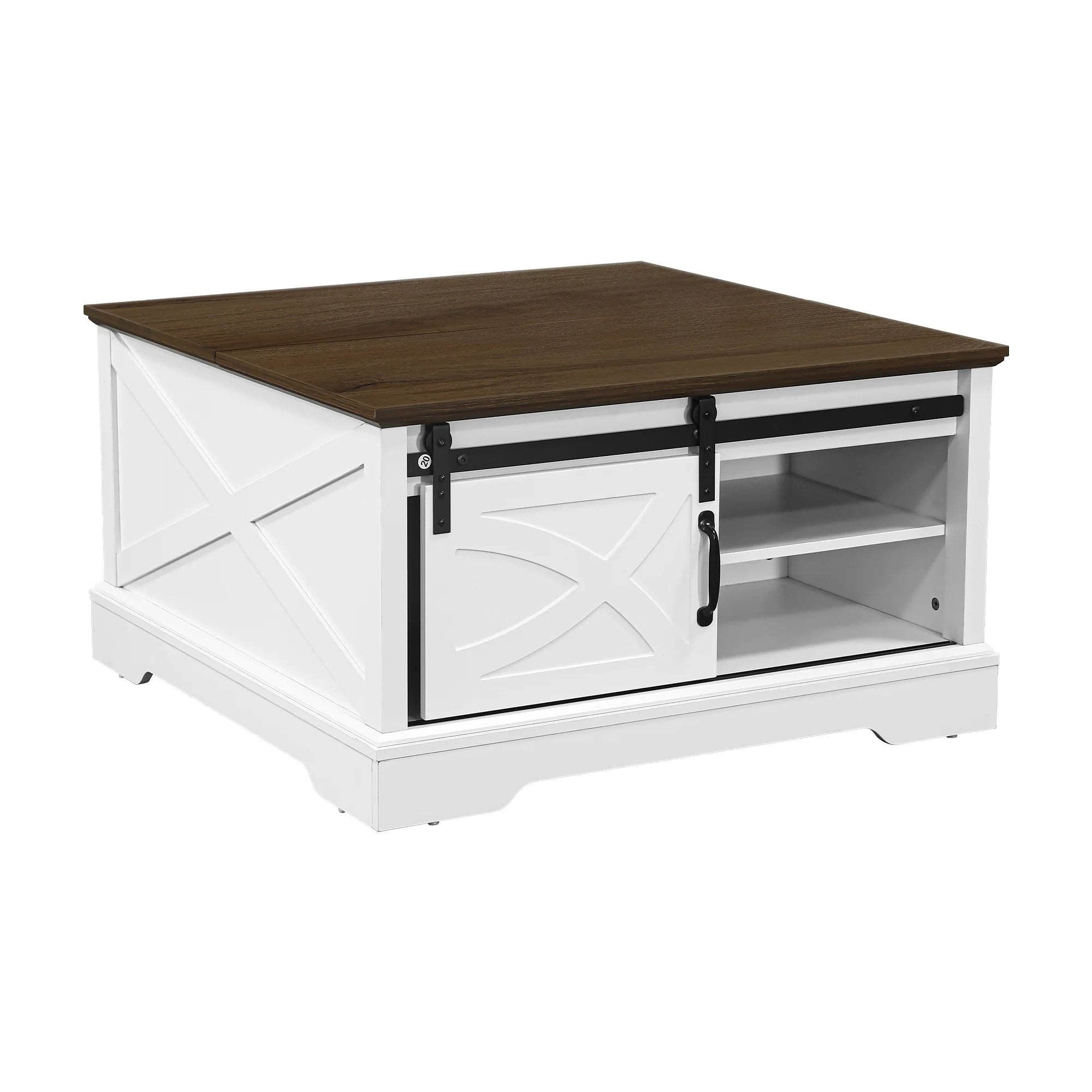 31" Modern Lift Top Coffee Table with Storage Cabinet