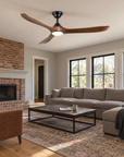60" Avelor Modern LED Ceiling Fan with Solid Wood Blades
