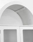 70" Modern White Wood Storage Cabinet