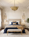 Osborn 6-Light Modern Gold Leaf Floral Chandelier