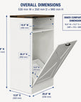 38" Modern Storage Cabinet with Hidden Trash Can Holder
