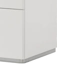Stoholm White 2-Drawer Nightstand with Crystal-Style Handles