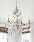 Billiter Wood White 6 Light Chandelier - IPLUS Lighting