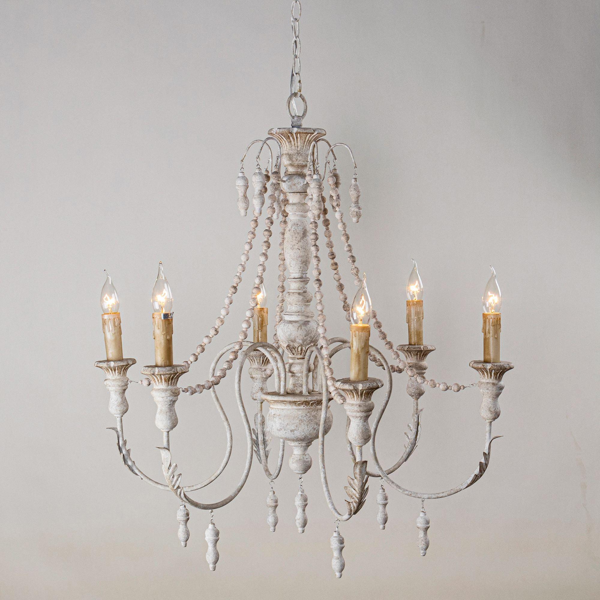 Billiter 6-Light Wood Gray Chandelier - ParrotUncle