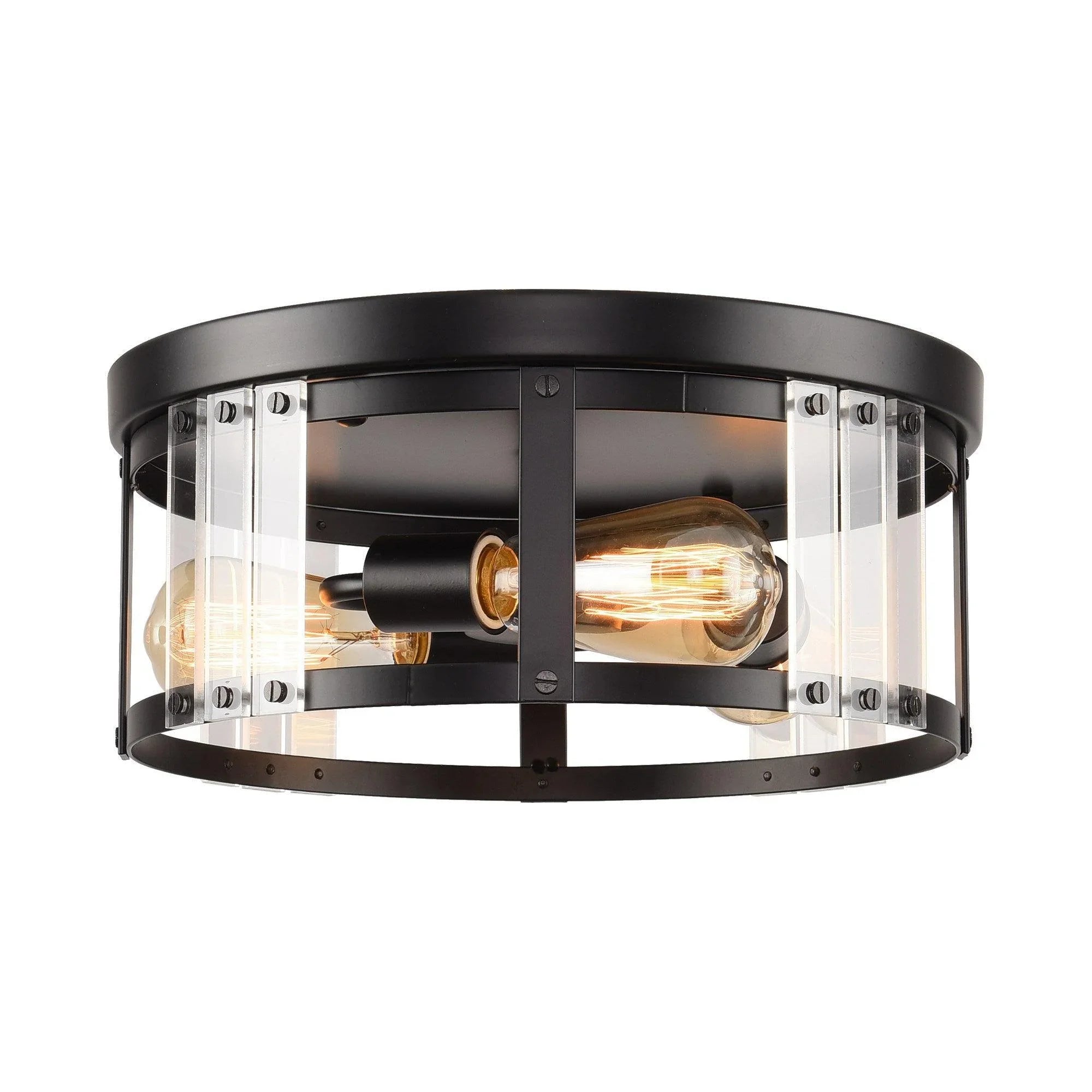 Modern Crystal 3-Light Flush Mount Ceiling Light - IPLUS Lighting