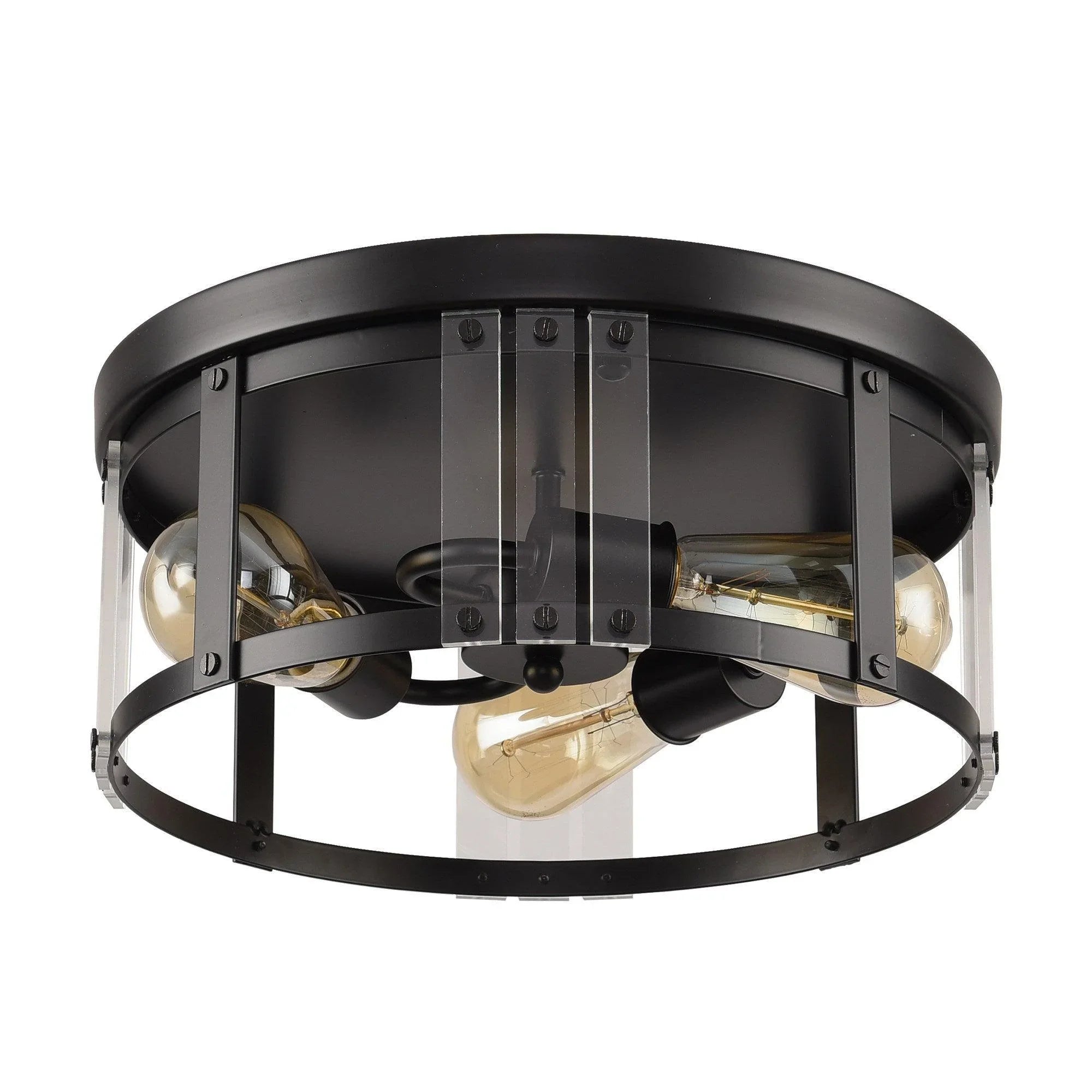 Modern Crystal 3-Light Flush Mount Ceiling Light - IPLUS Lighting