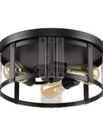 Black 3-Light Farmhouse Flush Mount Ceiling Light - ParrotUncle
