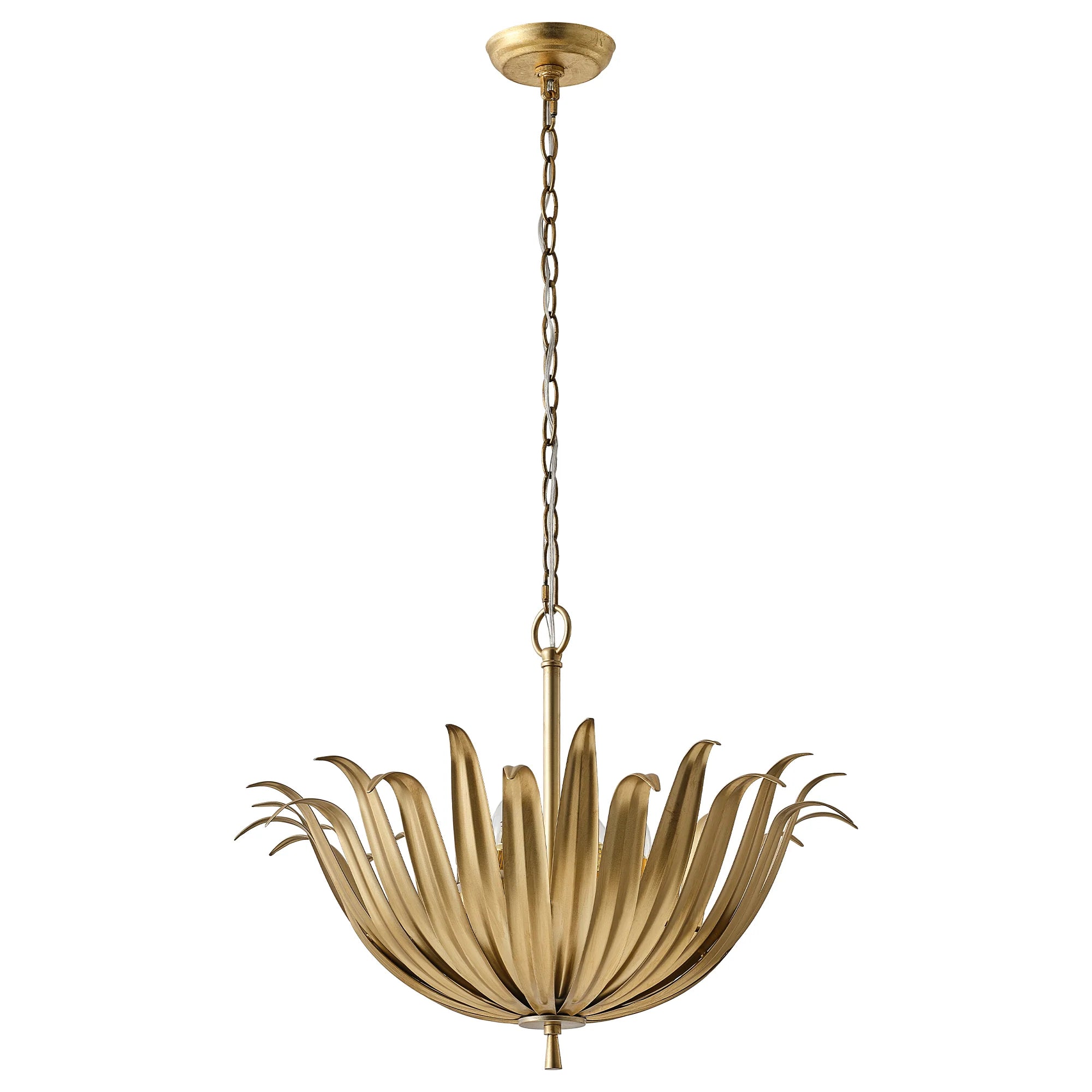 Osborn 6-Light Modern Gold Leaf Floral Chandelier