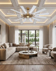 72" Irene Modern 12-Blade LED Ceiling Fan