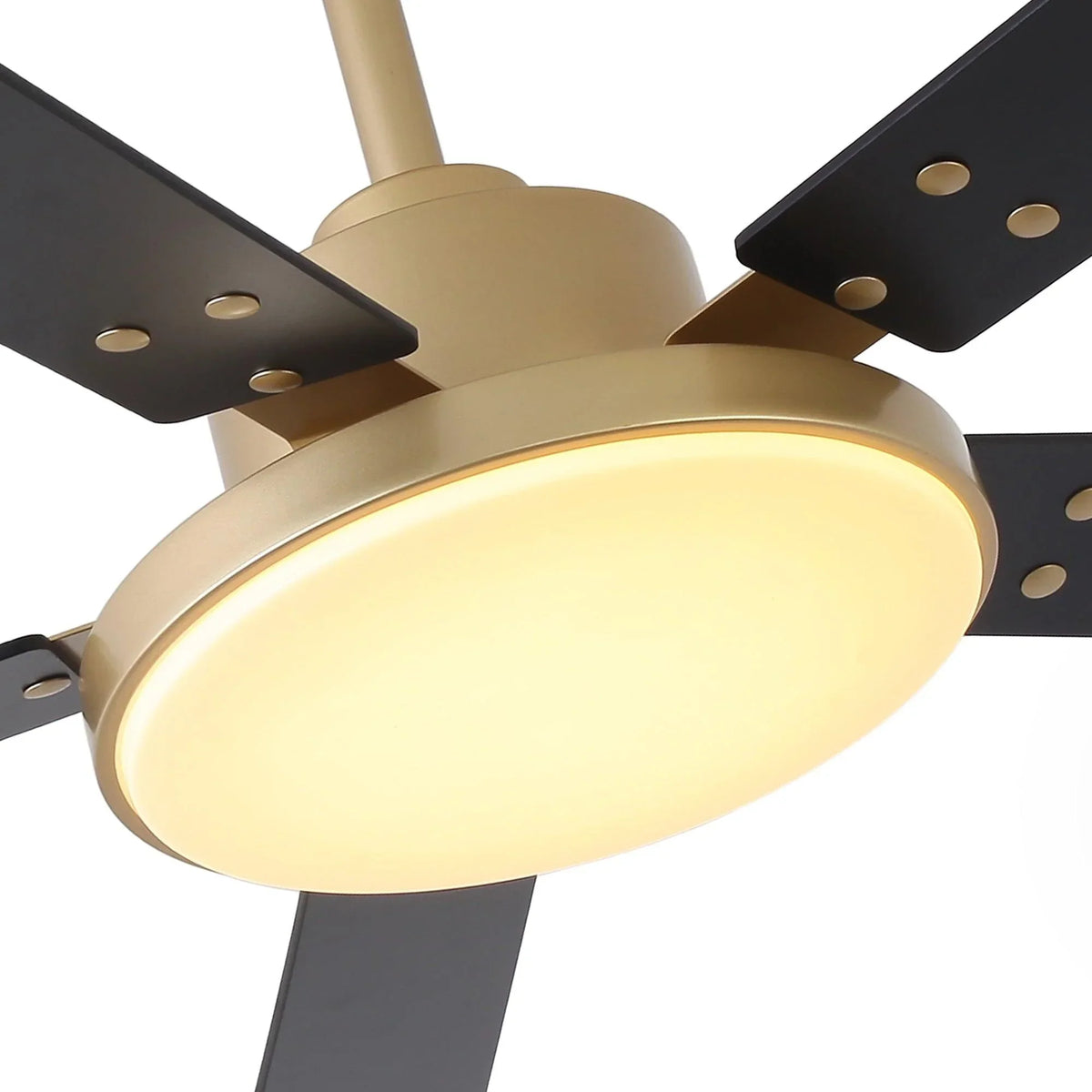 52" Auren Modern Brass LED Ceiling Fan with Reversible Blades