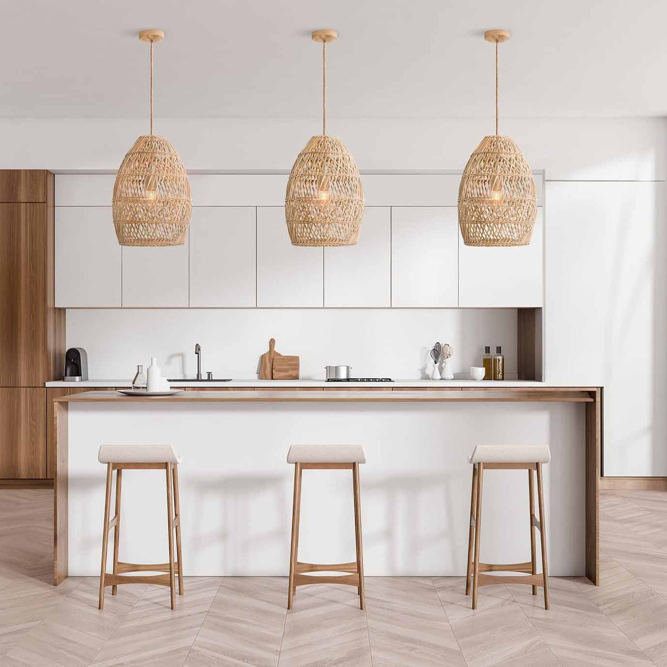 Callie Handwoven Rattan Pendant Light