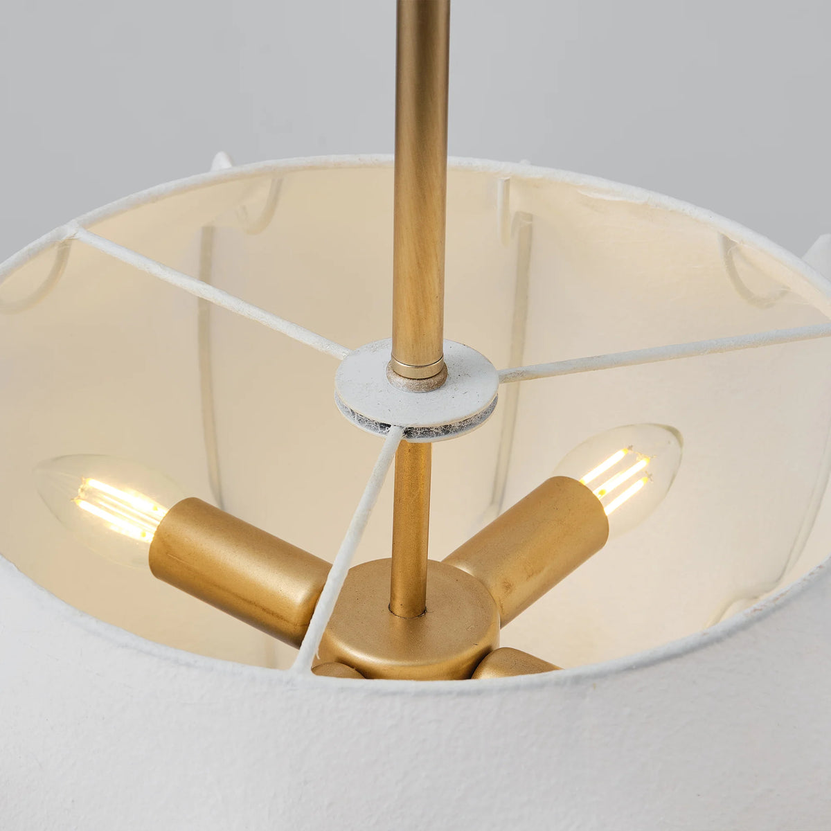 Serelle Modern Gold Pendant Light with Sculpted Shade