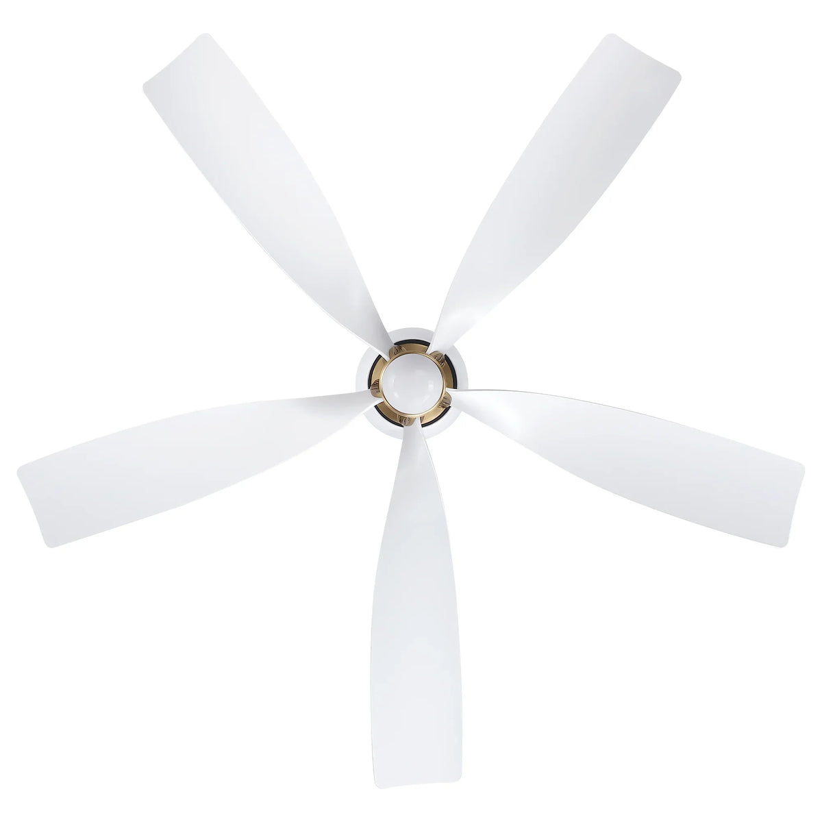 52" Aven Modern White 6-Blade Flush Mount Ceiling Fan