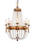 Chappell Rustic Gold 8 Light Candle Style Empire Chandelier - IPLUS Lighting