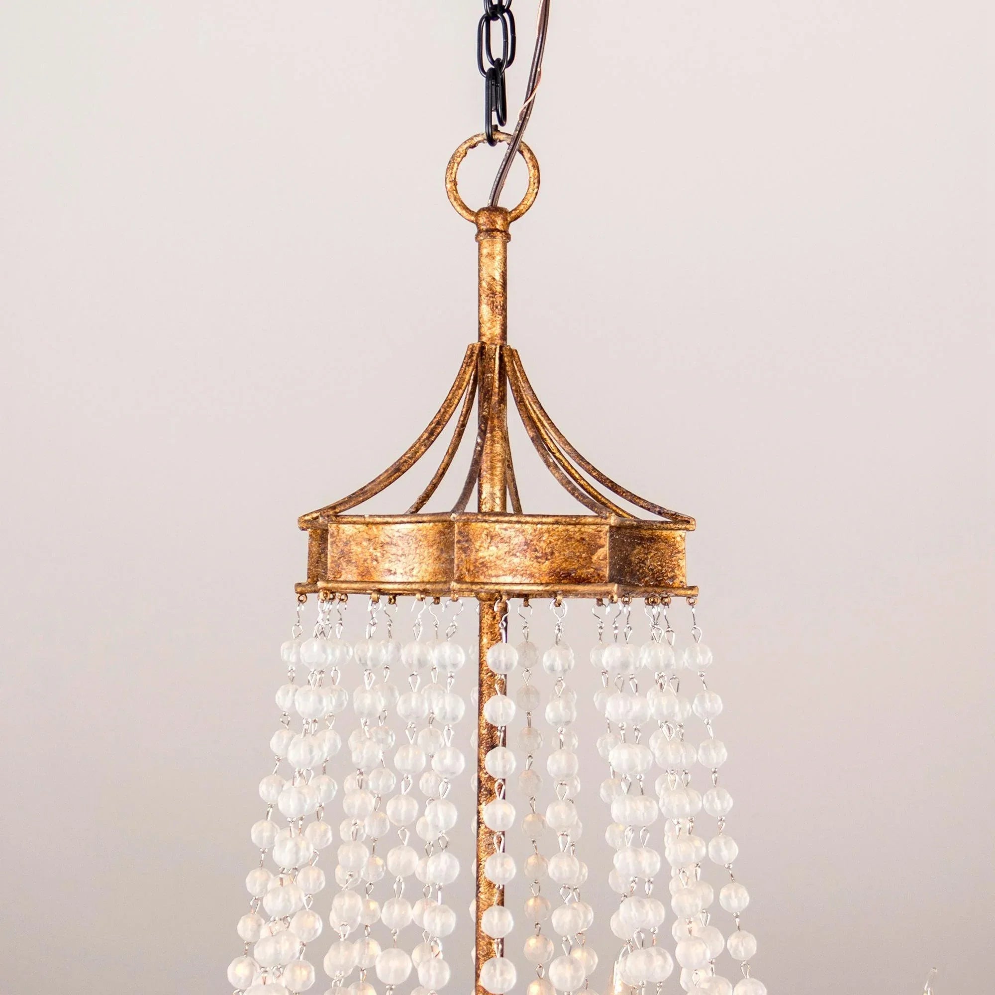 Chappell Rustic Gold 8 Light Candle Style Empire Chandelier - IPLUS Lighting