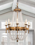 Chappell 8-Light Rustic Gold Candle Style Empire Chandelier - ParrotUncle