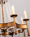 Chappell 8-Light Rustic Gold Candle Style Empire Chandelier - ParrotUncle