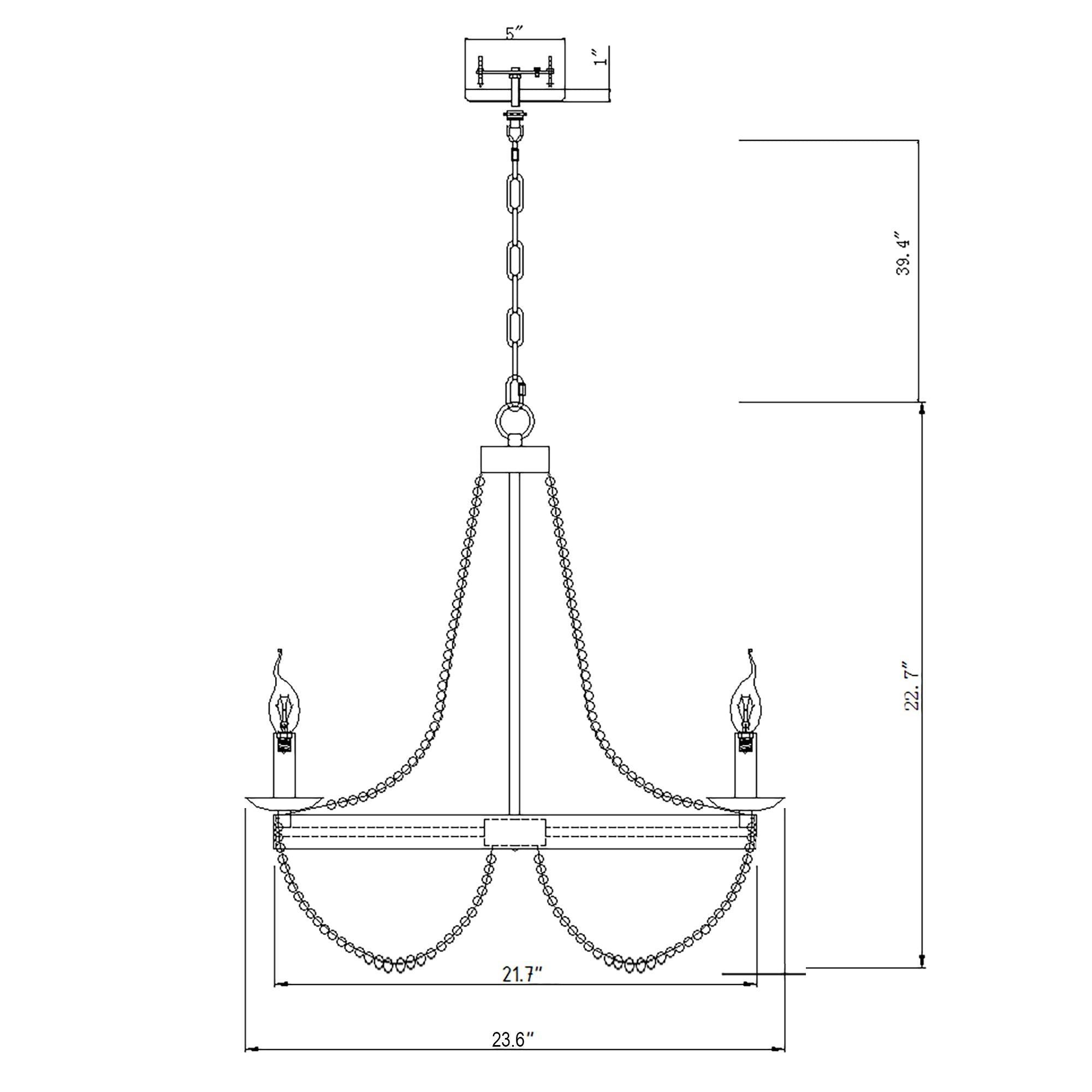 Chokio 6-Light Wood Bead Chandelier - ParrotUncle