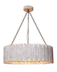 Chouinard 3-Light Natural Wooden Drum Chandelier - ParrotUncle
