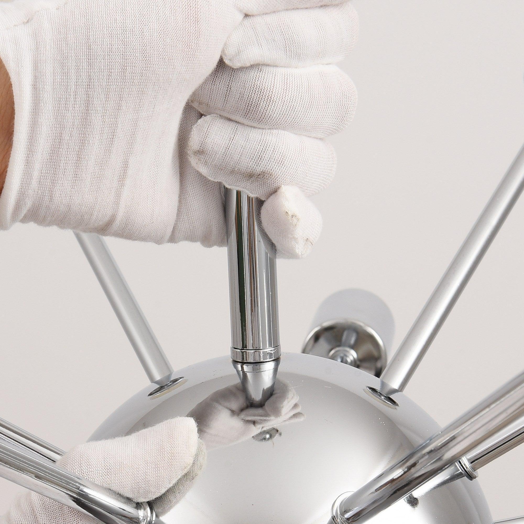 18 Light Cordell Chrome Sputnik Sphere Chandelier - IPLUS Lighting