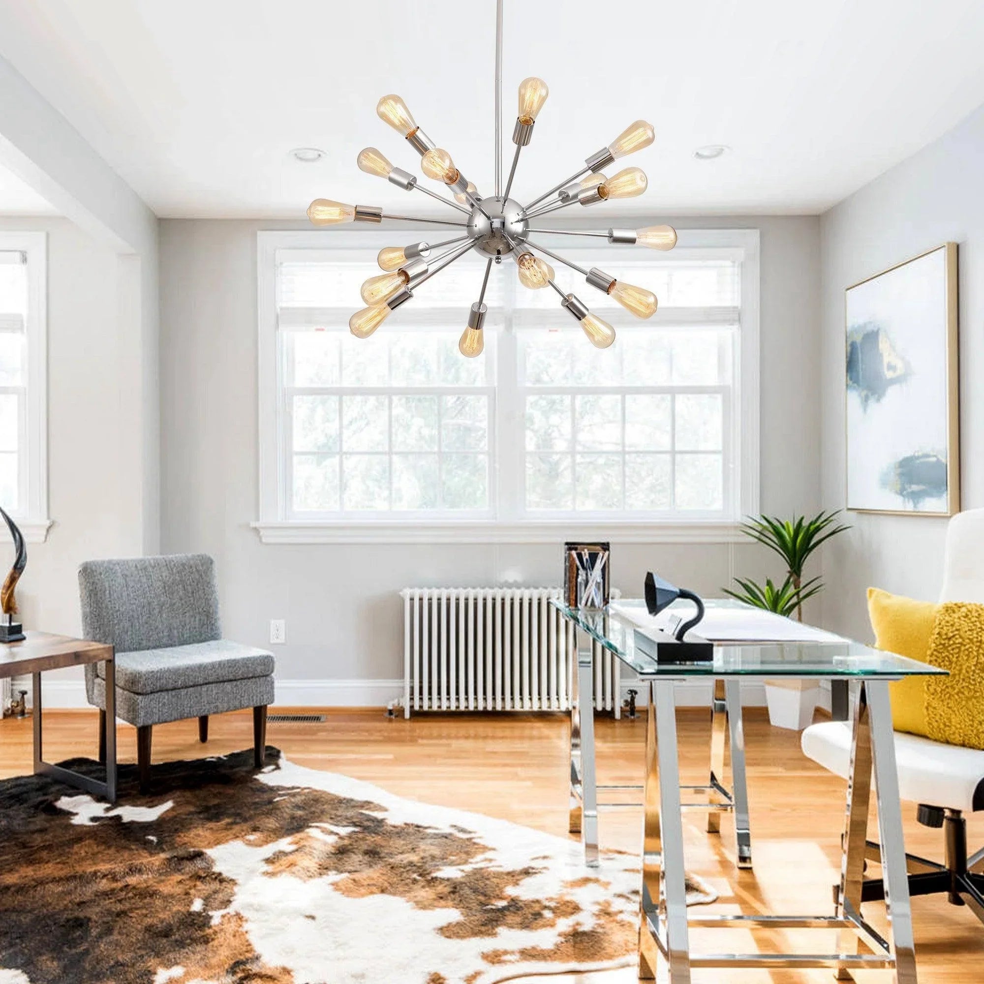 18 Light Cordell Chrome Sputnik Sphere Chandelier - IPLUS Lighting