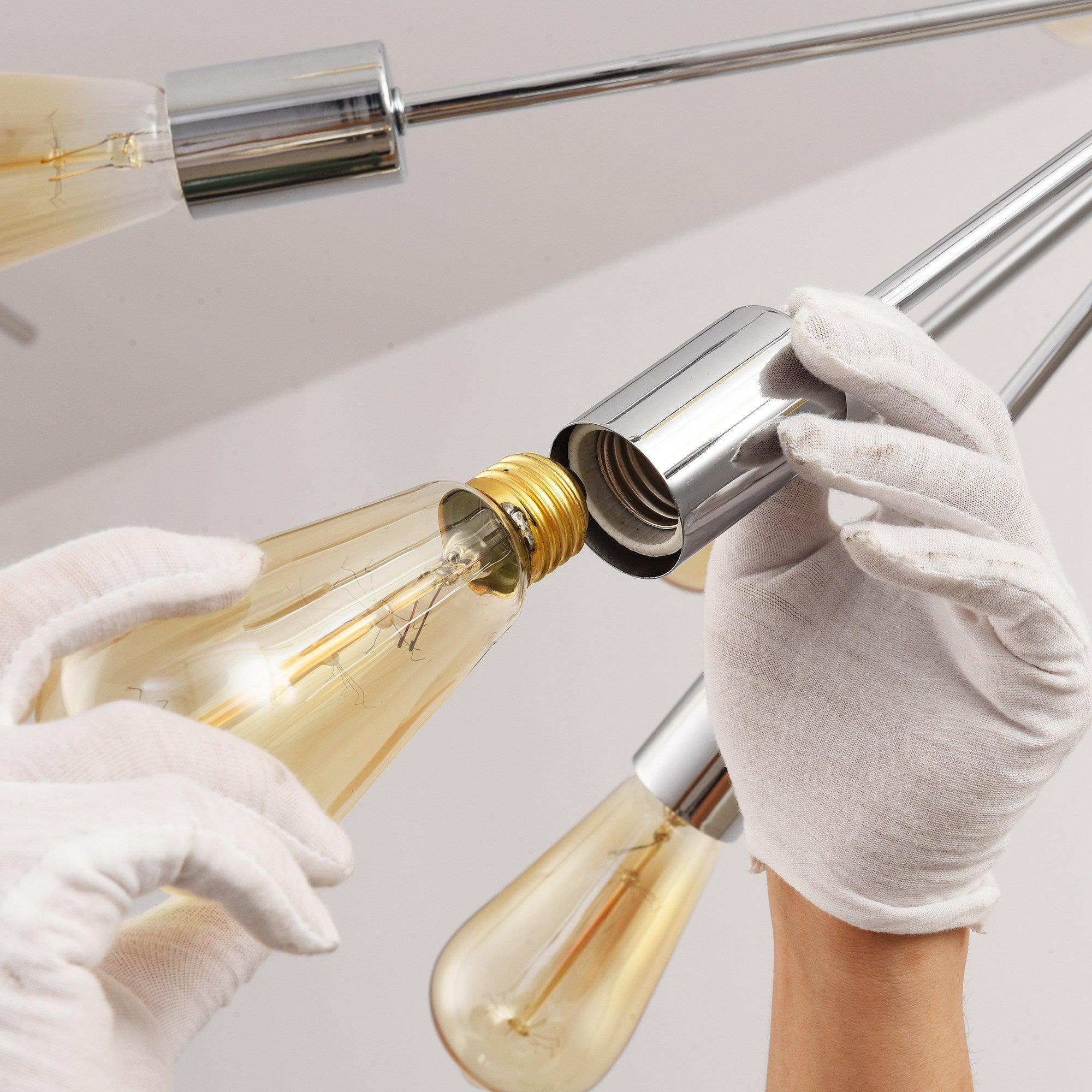 18 Light Cordell Chrome Sputnik Sphere Chandelier - IPLUS Lighting