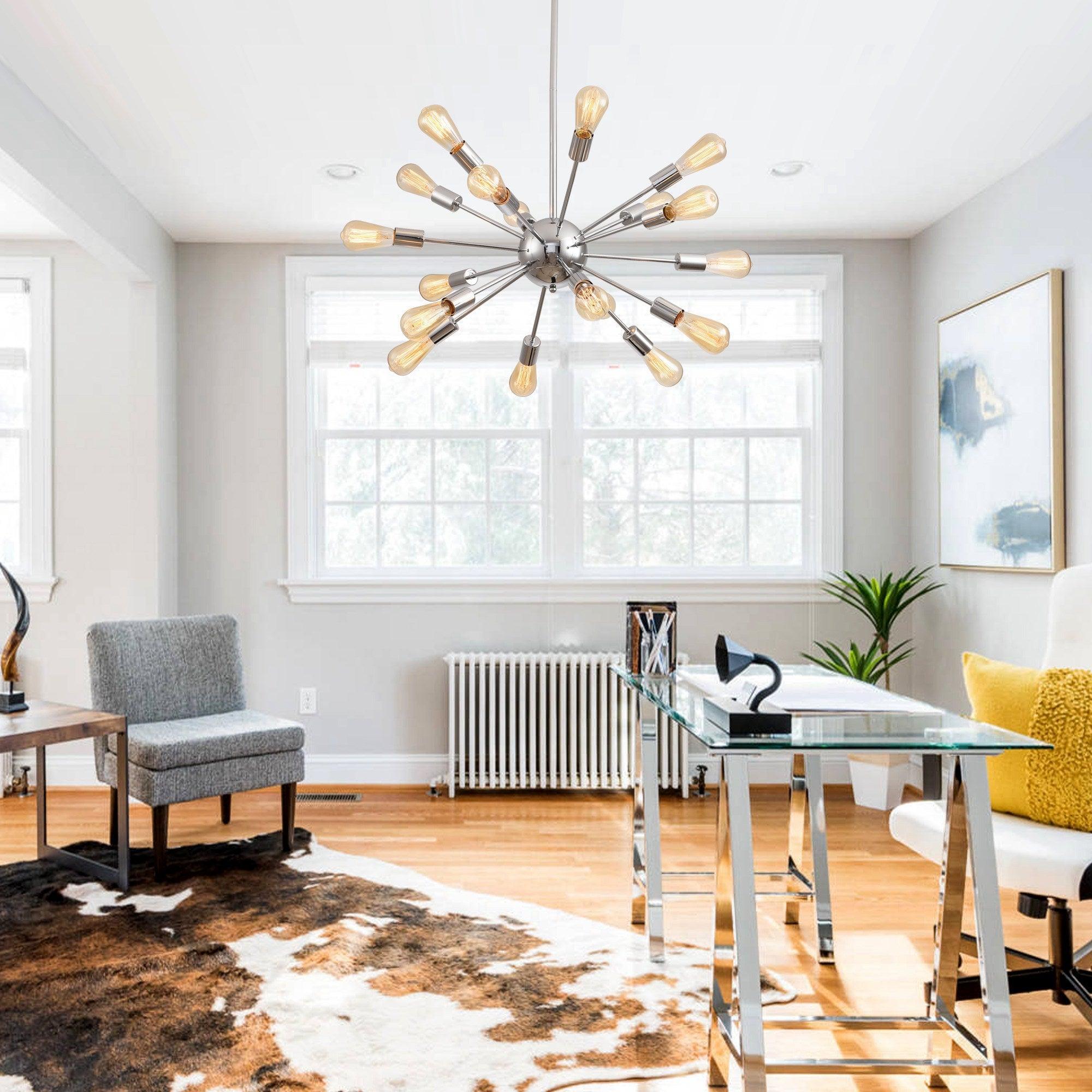 Cordell 18-Light Chrome Sputnik Sphere Chandelier - ParrotUncle