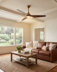 52" Jared Modern Solid Wood Blade LED Ceiling Fan