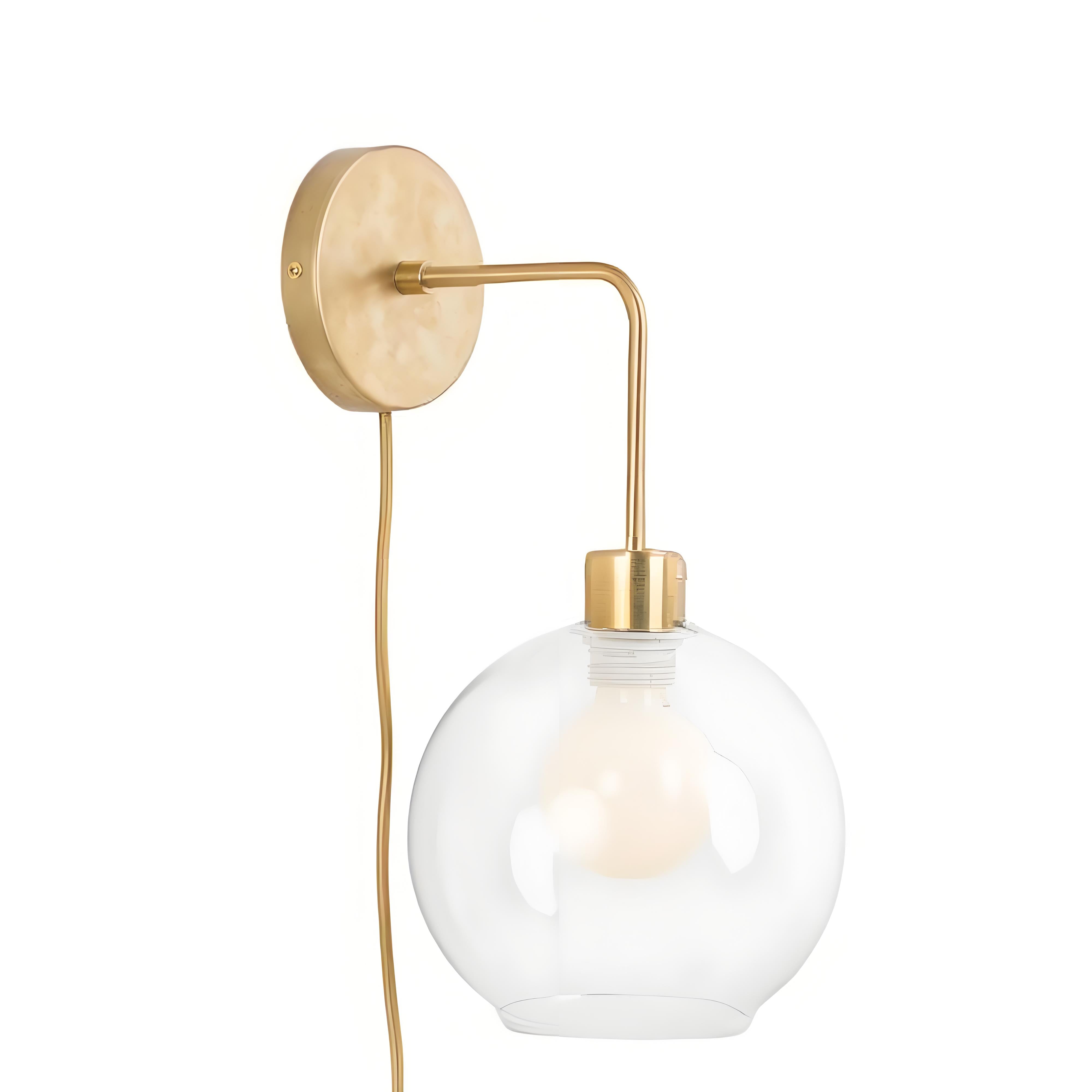 Plug-In Bend Solo 8in Globe Sconce