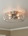 20" Silver Flush Mount Smart Ceiling Fan