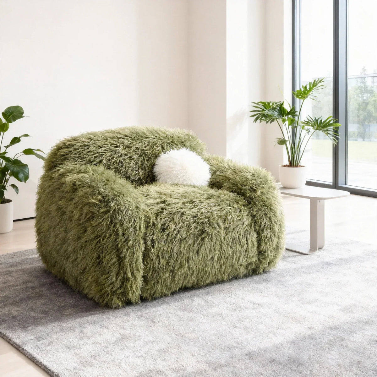 43" Darwen Modern Swivel Accent Chair with Matching Pillow