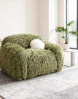 43" Darwen Modern Swivel Accent Chair with Matching Pillow