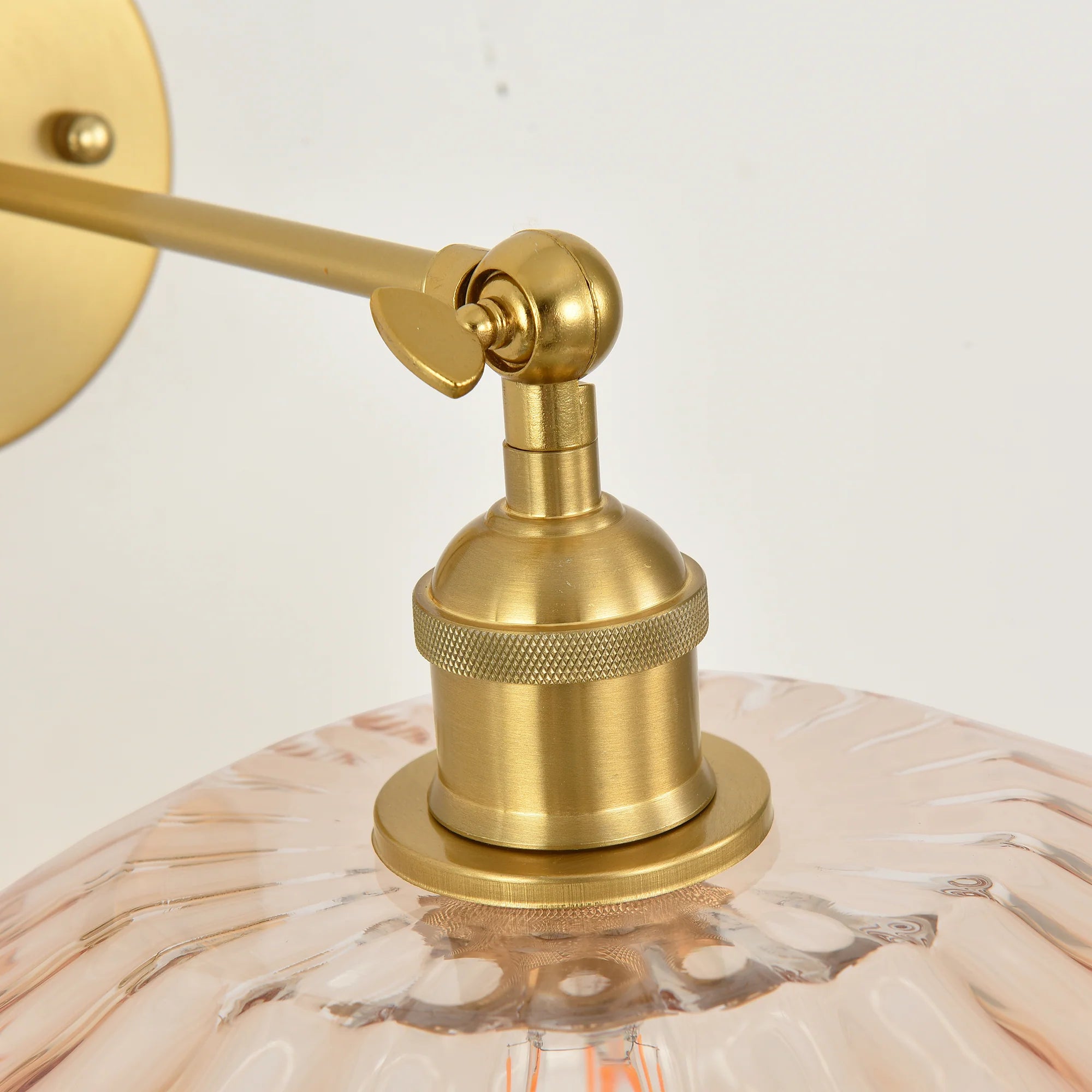 Gerald 1-Light Glass Wall Sconce Lighting