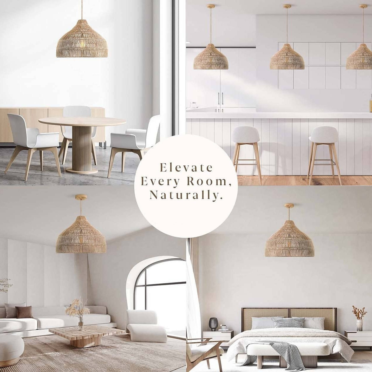 Dreamy Palm Fibers Pendant Light